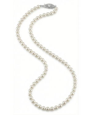 5.0-5.5mm Japanese Akoya White Pearl Necklace - AAA Quality