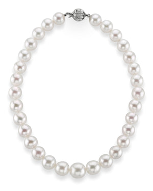 9-12mm White South Sea Pearl Necklace-AAAA Quality