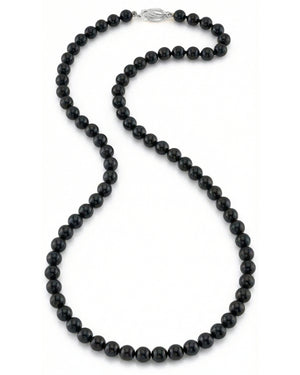 Japanese Akoya Black Pearl Necklace, 5.0-5.5mm - AAA Quality