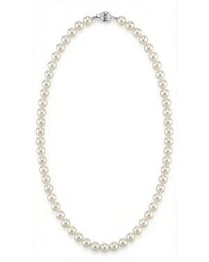 Japanese Akoya White Pearl Necklace, 6.5-7.0mm - AAA Quality