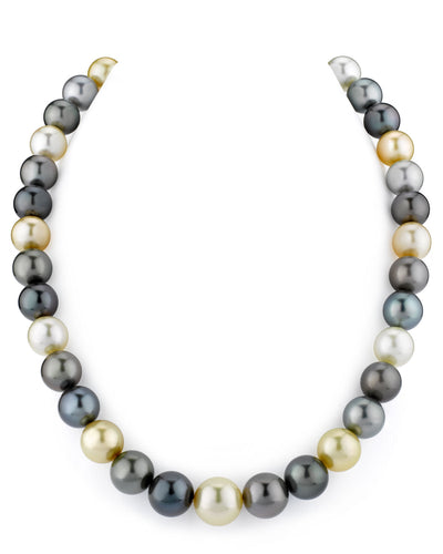 10-12mm South Sea Multicolor Pearl Necklace - Gem Quality