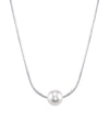 Pearl Moments - 7mm Freshwater Pearl Silver Adjustable Chain Necklace