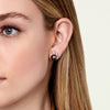 Tahitian South Sea Pearls & Diamond Rebecca Earrings - Model Image
