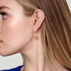 Golden South Sea Pearl & Diamond Harper Earrings - Model Image