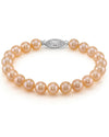7.0-7.5mm Peach Freshwater Pearl Bracelet - AAA Quality