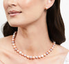 8.5-9.5mm Freshwater Multicolor Pearl Necklace  - AAA Quality - Model Image