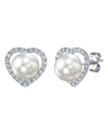 White South Sea Pearl & Diamond Amour Earrings