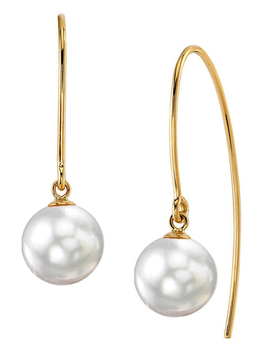White South Sea Pearl Bonnie Earrings - Model Image