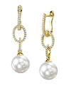 South Sea Pearl & Diamond Lucy Earrings - Model Image