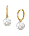 White South Sea Pearl Via Earrings - Third Image