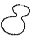 5.0-5.5mm Japanese Akoya Black Pearl Necklace- AA+ Quality