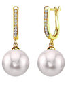 Akoya Pearl & Diamond Kim Earrings - Model Image