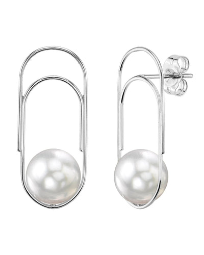 White South Sea Pearl Sabrina Earrings