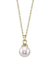 14K Gold Japanese Akoya Pearl Hope Pendant - Third Image