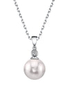Akoya Pearl & Diamond Michelle Pendant- Choose Your Pearl Color
