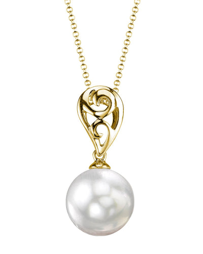 White South Sea Pearl Andrea Pendant - Model Image