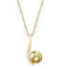 Golden South Sea Pearl & Diamond Elizabeth Pendant