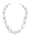 13-16mm White Baroque Freshwater Pearl Necklace - AAA Quality