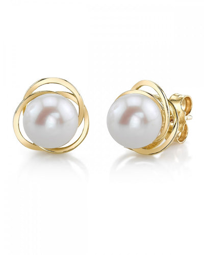 Freshwater Pearl Lexi Earrings - Model Image