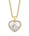 Freshwater Pearl & Diamond Amour Pendant - Third Image