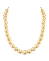 10-12mm Baroque Shaped Golden South Sea Pearl Necklace - AAA Quality