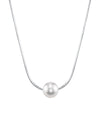 Pearl Moments - 8mm Freshwater Pearl Silver Adjustable Chain Necklace
