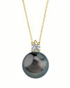 Tahitian South Sea Pearl & Diamond Ellie Pendant - Secondary Image