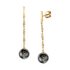 Tahitian South Sea Pearl & Diamond Estelle Earrings - Model Image