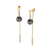 Tahitian South Sea Pearl & Diamond Krystal Earrings - Model Image