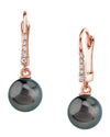 Tahitian South Sea Pearl & Diamond Susan Earrings - Third Image