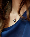 Tahitian South Sea Pearl & Diamond Belinda Pendant - Model Image