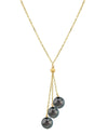 14K Gold Tahitian Pearl Tincup Cluster Pendant - Secondary Image