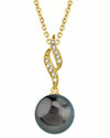 Tahitian South Sea Pearl & Diamond Suzanna Pendant - Secondary Image