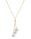 14K Gold Freshwater Pearl Tincup Cluster Pendant - Secondary Image