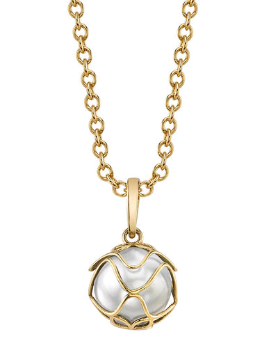 White South Sea Pearl Cora Pendant - Model Image