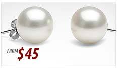 White Pearl Earrings