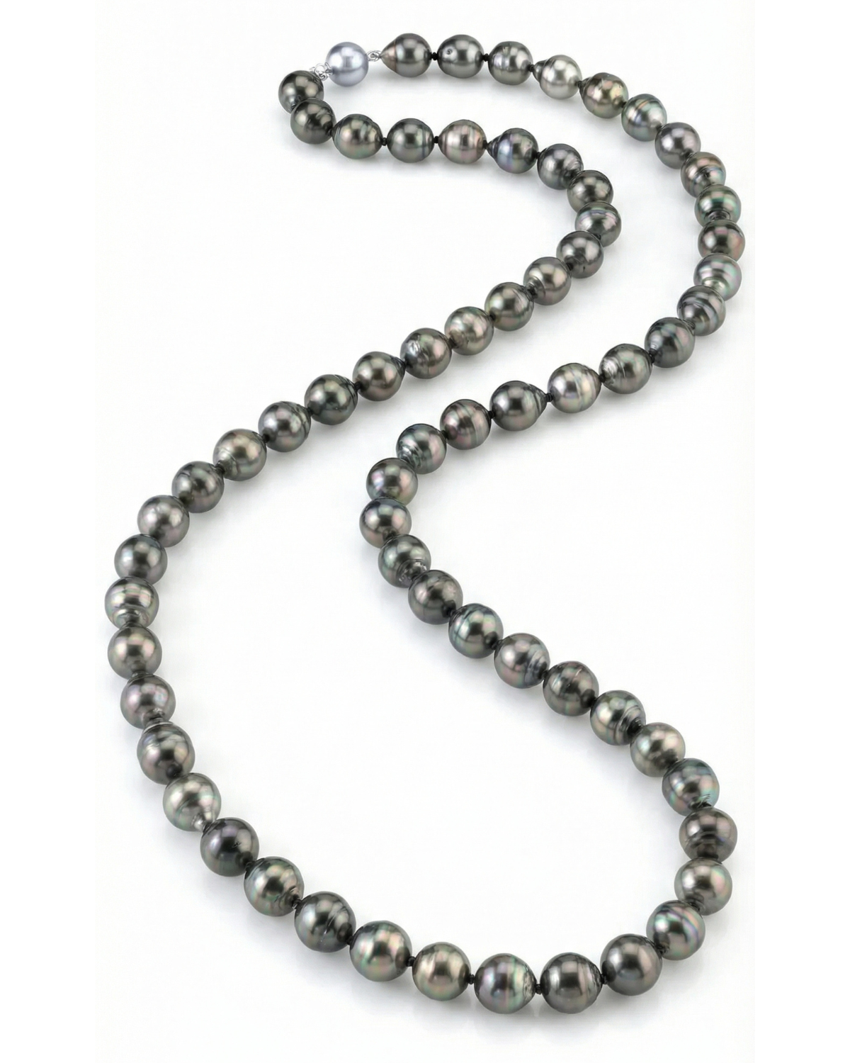 10-11mm Opera Length Tahitian South Sea Baroque Pearl Necklace