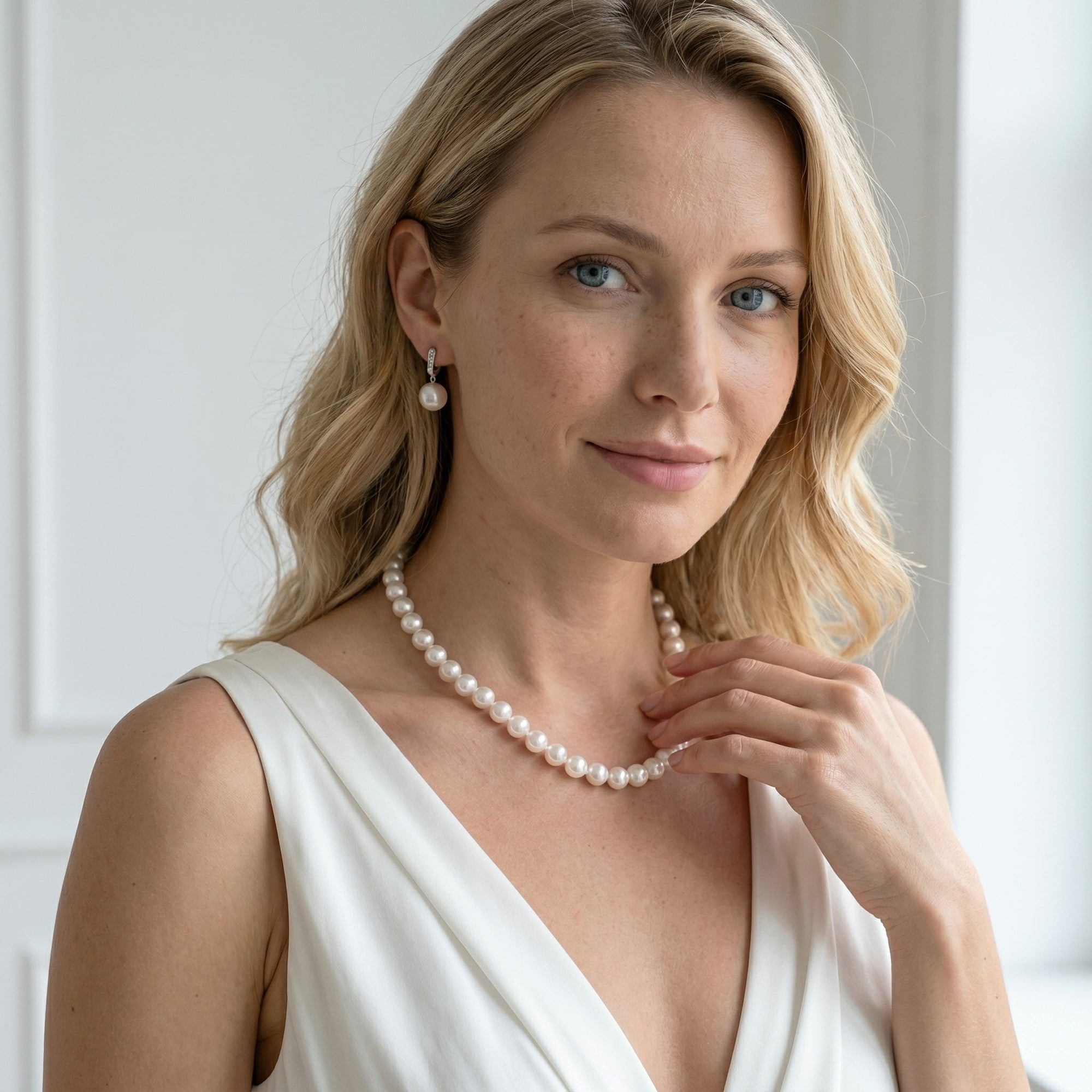 10-12mm White South Sea Pearl Necklace - AAAA Quality