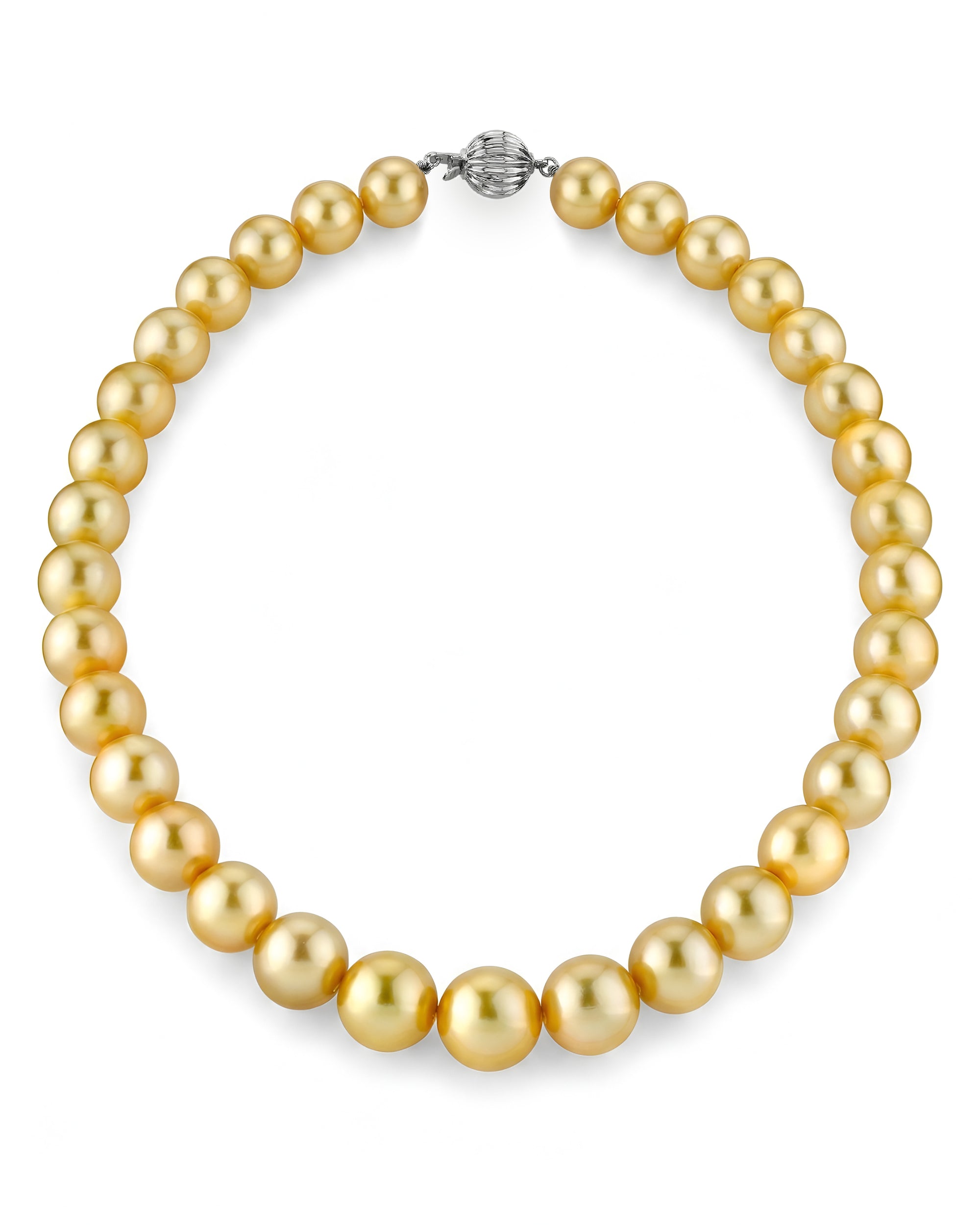 10-12mm Golden South Sea Pearl Necklace - AAAA Quality