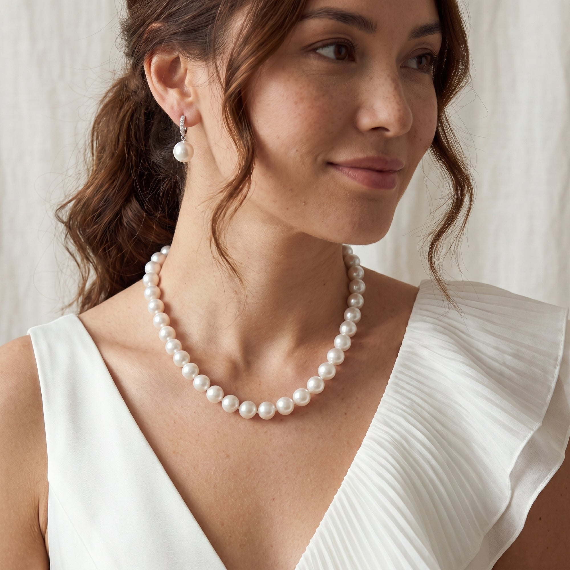 10-13mm White South Sea Pearl Necklace - AAAA Quality