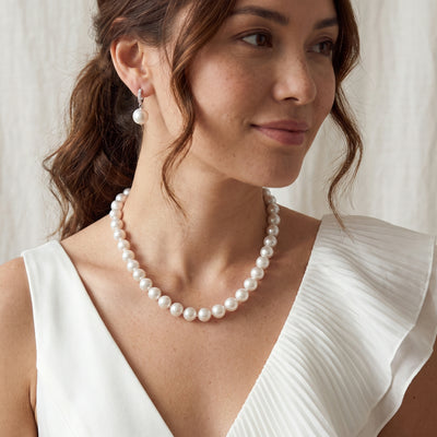 10-13mm White South Sea Pearl Necklace - AAAA Quality