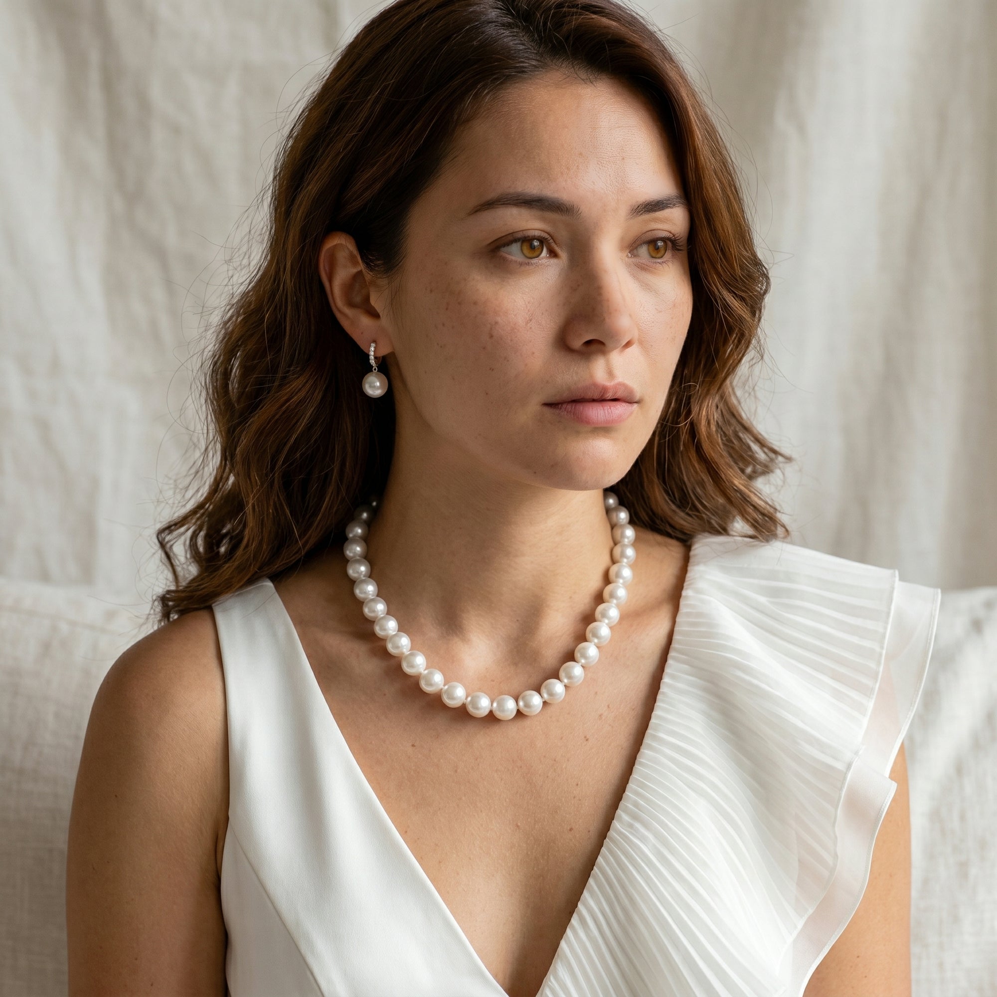 10-13mm White South Sea Pearl Necklace - AAAA Quality