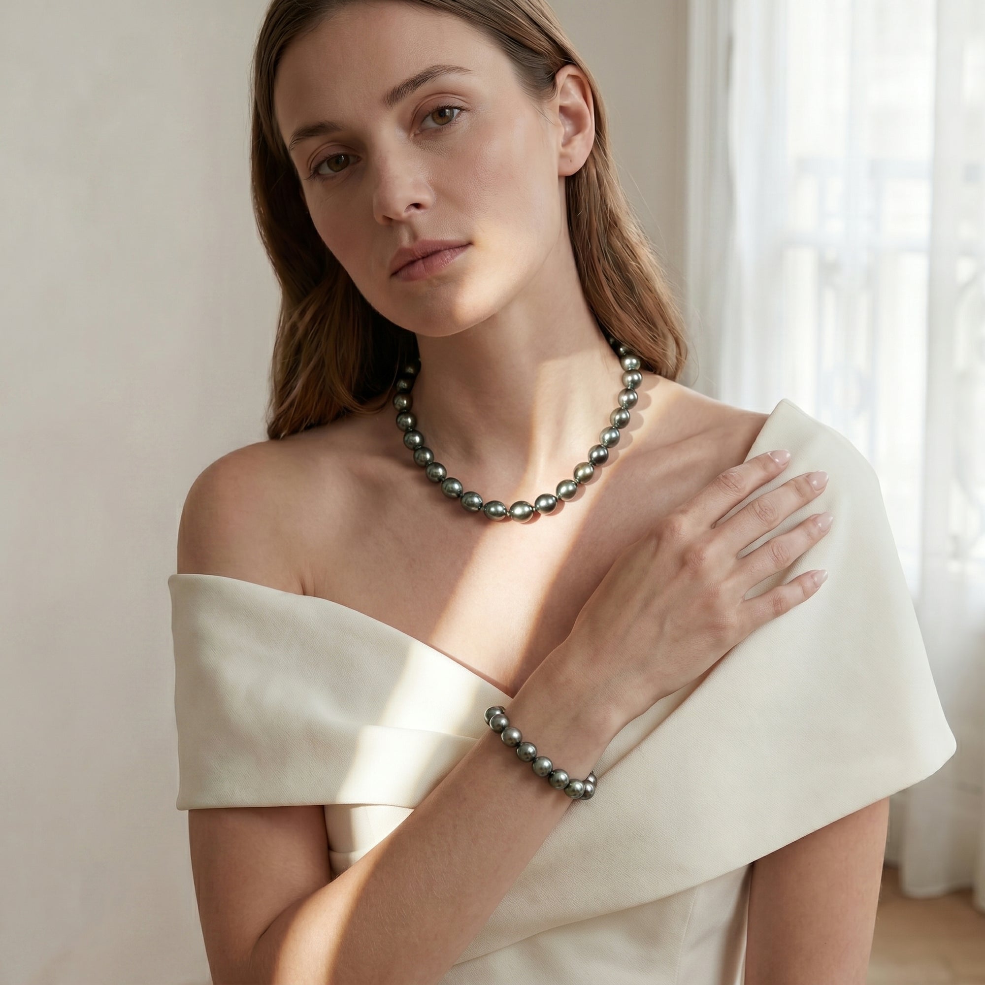 11-12mm Tahitian South Sea Pearl Bracelet - AAAA Quality