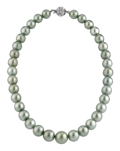 11-13mm Silver Tahitian South Sea Pearl Necklace - AAA Quality