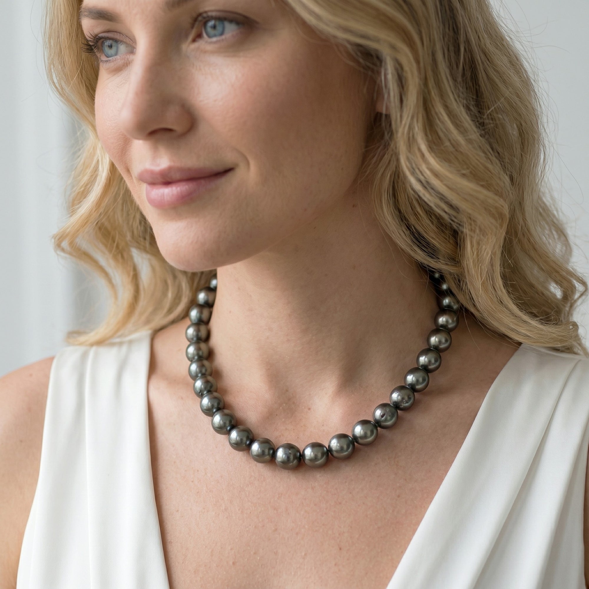 11-14mm Tahitian Pearl Necklace - AAAA Quality