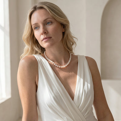 11.5-12.5mm White Freshwater Pearl Necklace - AAA Quality
