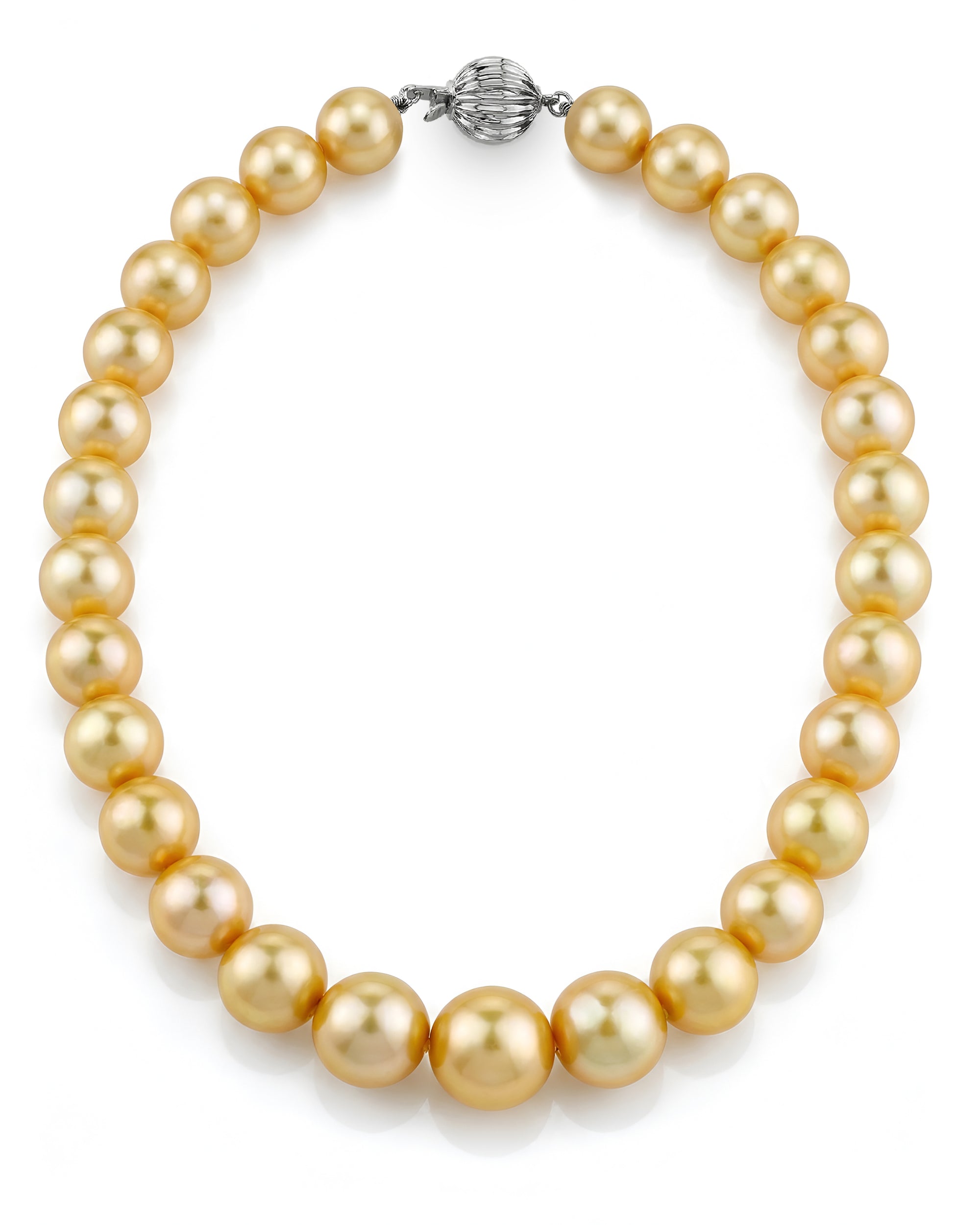 12-14mm Golden South Sea Pearl Necklace - AAAA Quality