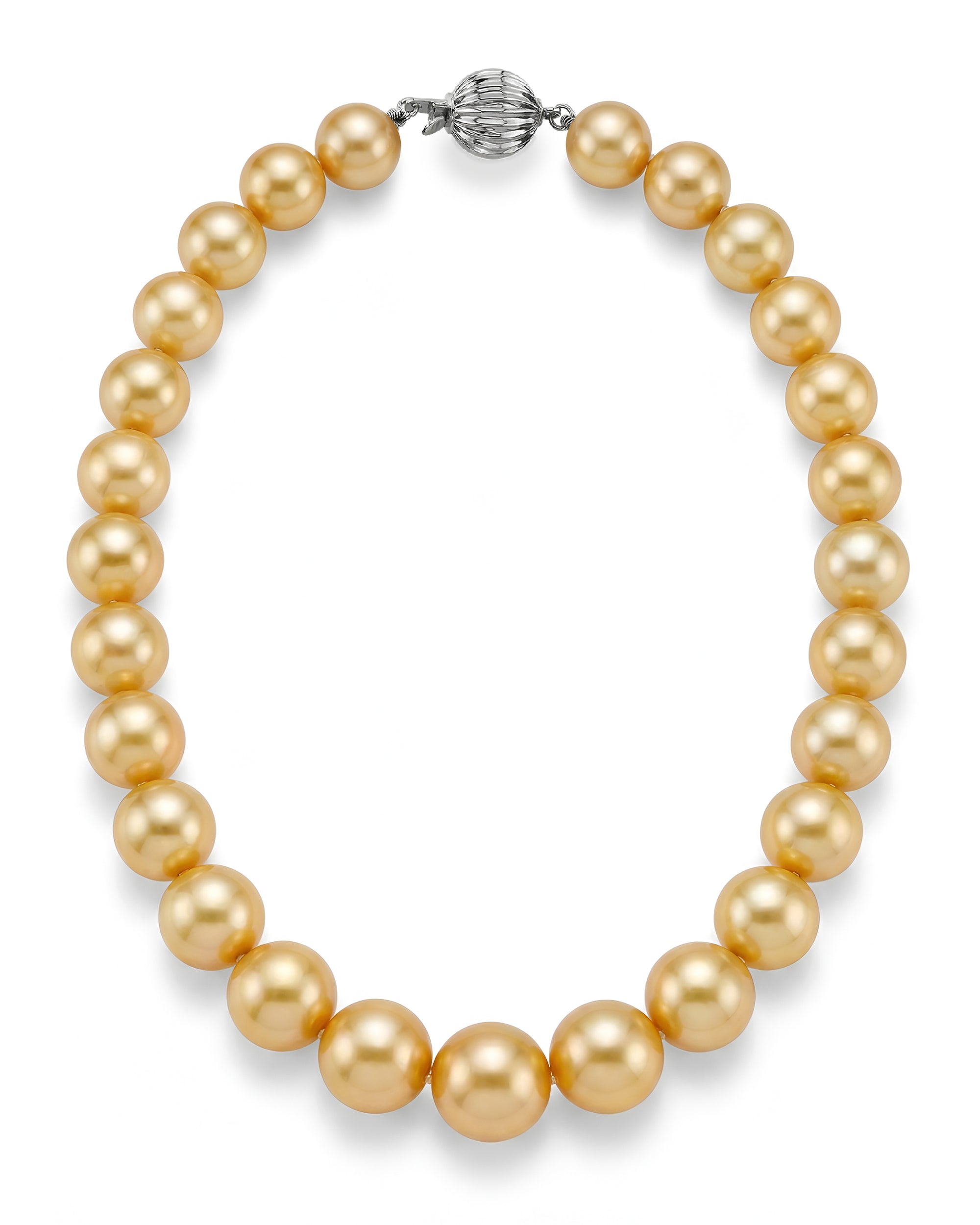 13-15mm Golden South Sea Pearl Necklace - AAAA Quality