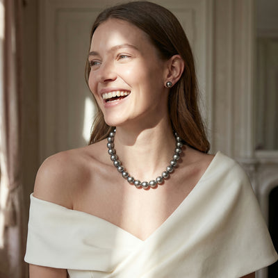 14-15.1mm Tahitian South Sea Pearl Necklace - AAAA Quality