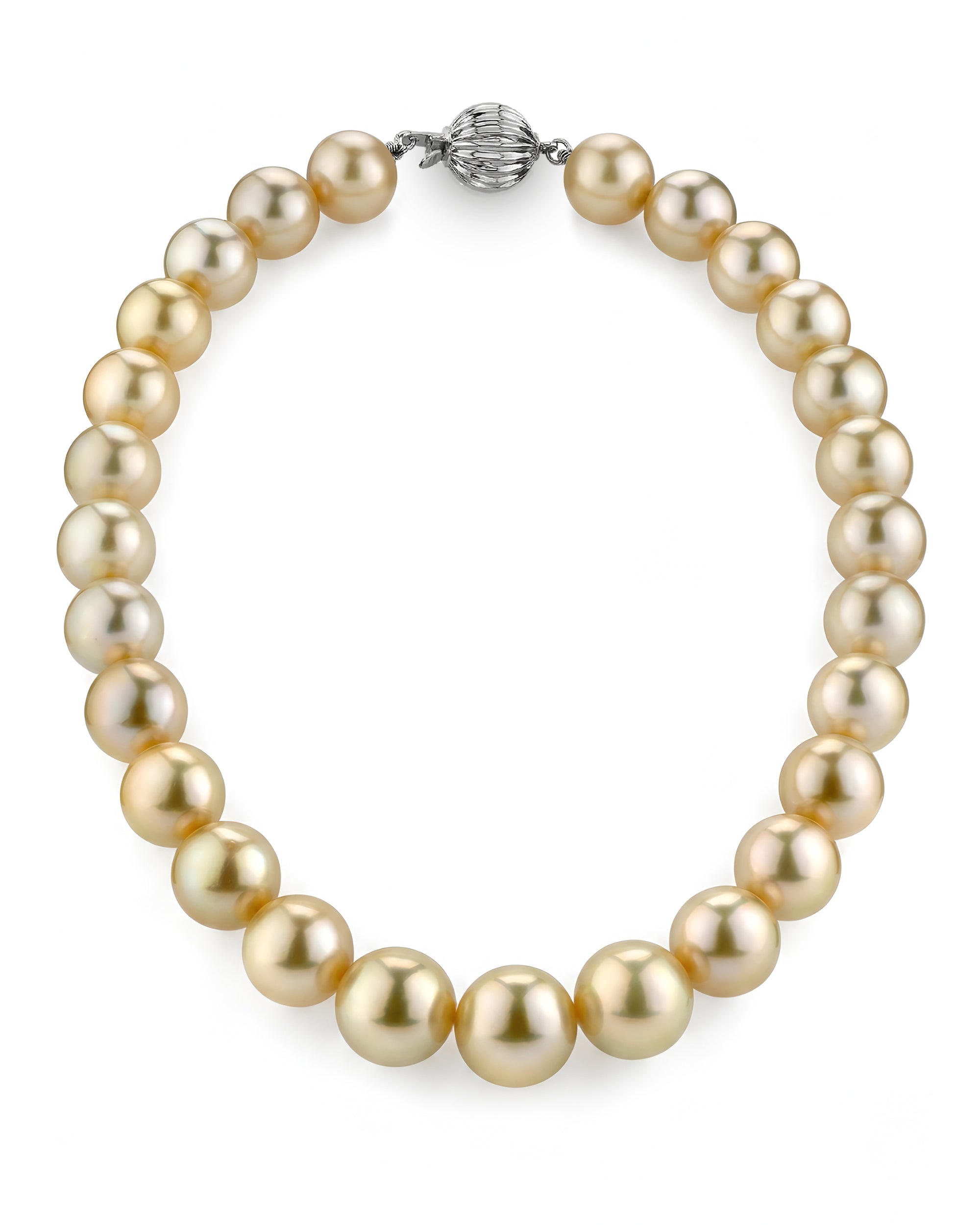 14-16mm Golden South Sea Pearl Necklace - AAAA Quality
